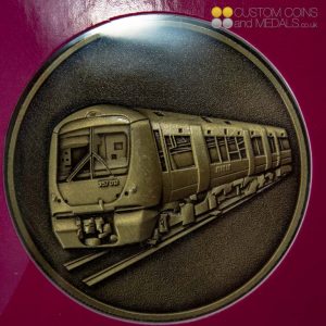 3D Moulding of Train on Antique Brass Coin